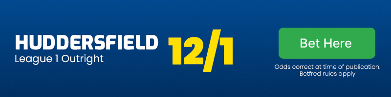 Huddersfield at 12/1