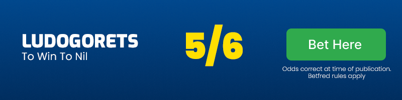 Ludogorets to win to nil vs dinamo batumi @ 5-6