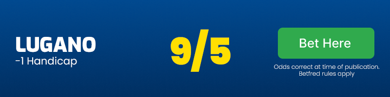 Lugano -1 handicap at 9/5