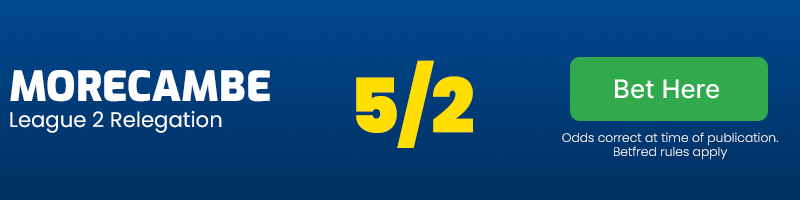 Morecambe at 5/2
