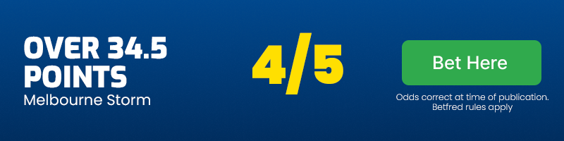 Over 34. 5 points melbourne storm at 4-5 Over 34. 5 points melbourne storm at 4-5
