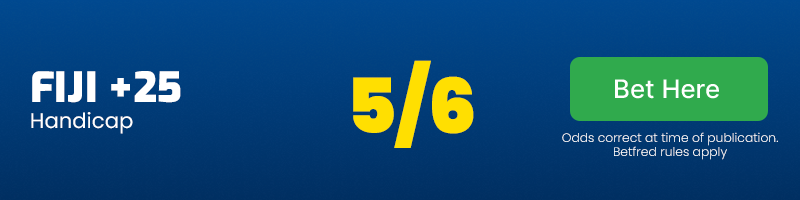 Fiji +25 handicap at 5/6