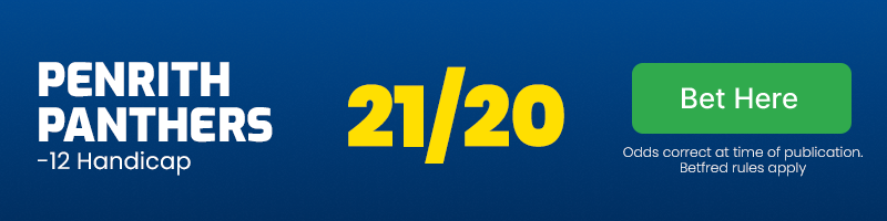 Penrith panthers -12 handicap at 21/20