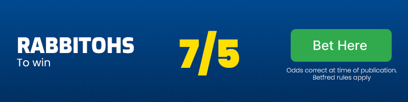 Rabbitohs to win at 7/5