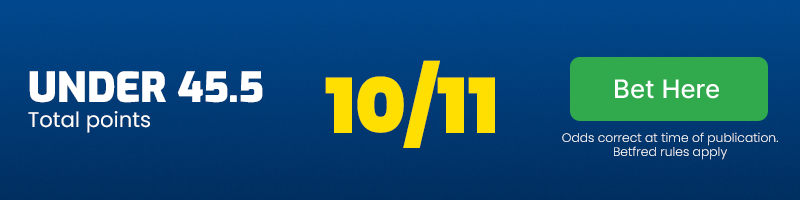 Under 45. 5 points at 10/11