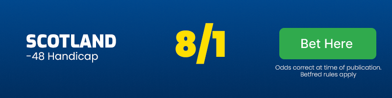 Scotland -48 handicap vs usa @ 8-1
