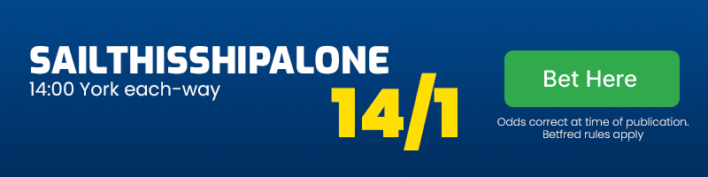 Sailthishipalone 14. 20 york each way