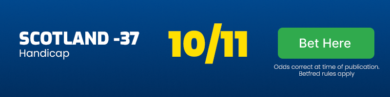 Scotland -37 handicap vs canada at 10-11