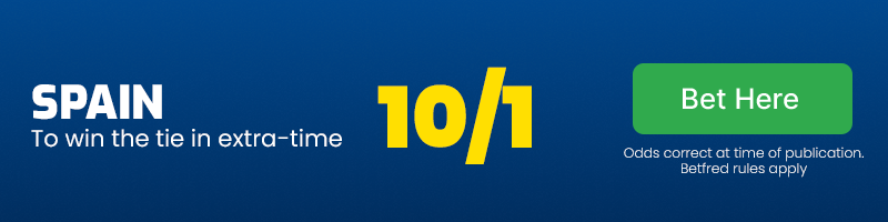 Spain to win in extra-time