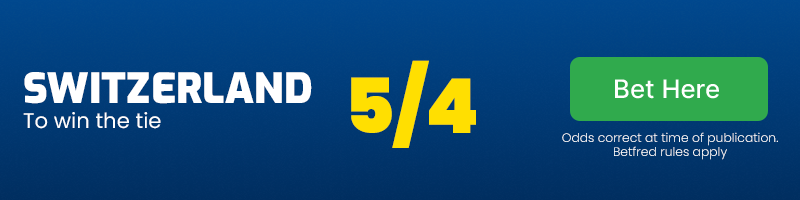 Switzerland to win the tie at 5/4