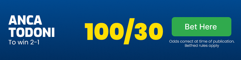 Anca todoni to win 2-1 at 100/30