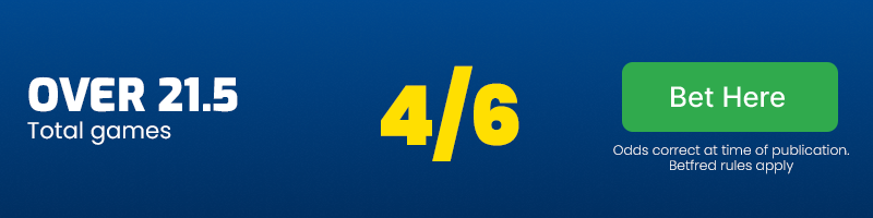 Over 21. 5 games at 4/6