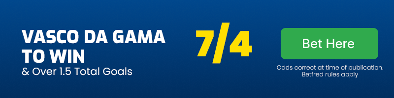 Vasco de gama to beat corinthians & over 1. 5 total goals - football bet of the day wednesday july 10 2024 @ 7-4