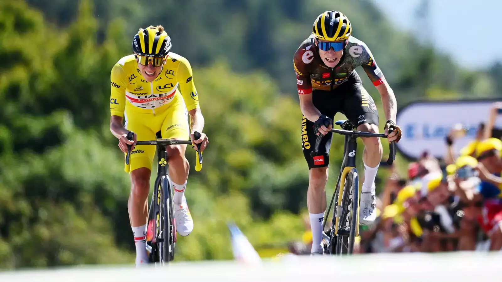 Tadej pogacar jonas vingegaard cycling