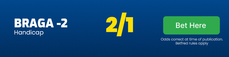 Braga -2 handicap vs maccabi petah tikva @ 2-1