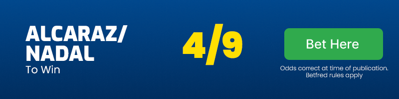 Carlos alcaraz & rafael nadal to beat austin krajicek & rajeev ram @ 4-9