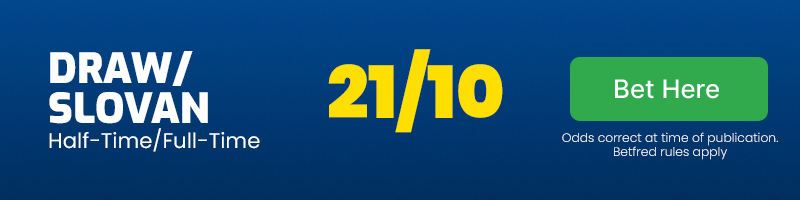 Draw-slovan bratislava - half-time-full-time vs celje @ 21-10