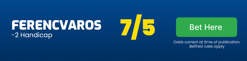Ferencvaros -2 handicap vs the new saints @ 7-5