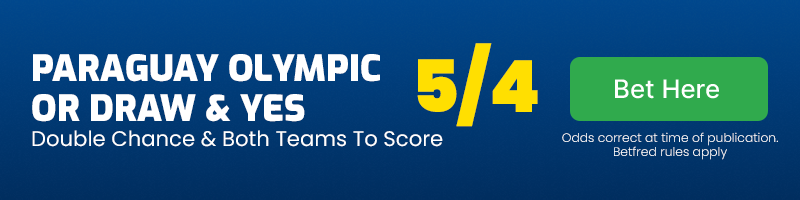 Paraguay olympic or draw & both teams to score vs mali @ 5-4 - football bet of the day tuesday july 30 2024