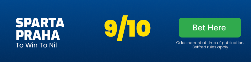 Sparta praha to win to nil vs shamrock rovers @ 9-10
