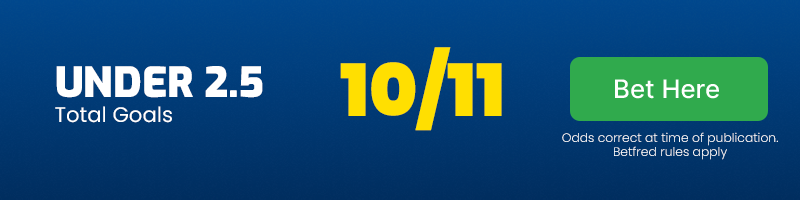Under 2. 5 total goals in apoel vs petrocub @ 10-11
