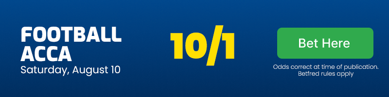 10-1 football accumulator - saturday august 10 2024