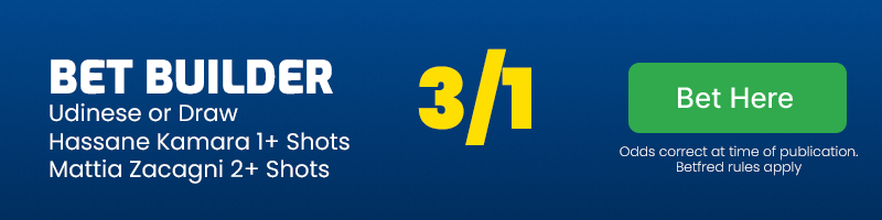 3-1 bet builder in udinese vs lazio