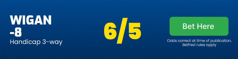 Wigan -8 @ 6/5