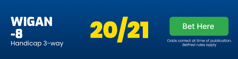 Wigan -8 @ 20/21