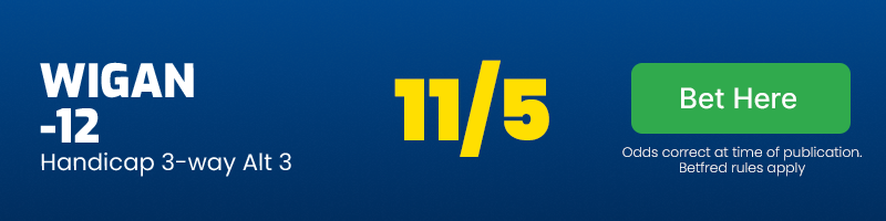 Wigan -12 @ 11/5