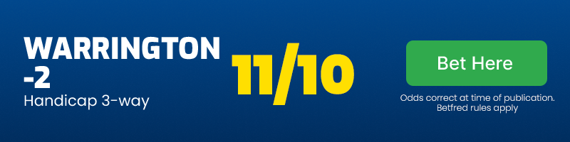 Warrington -2 @ 11/10