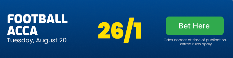 Football acca at 26/1