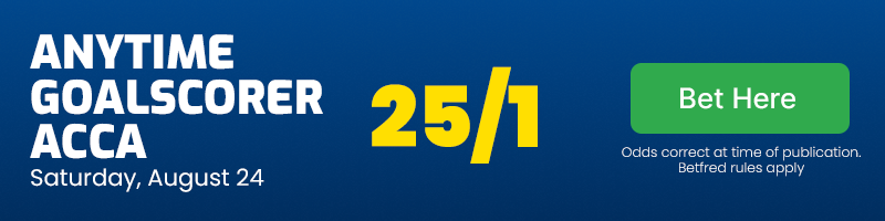 Anytime goalscorer accaat 25/1