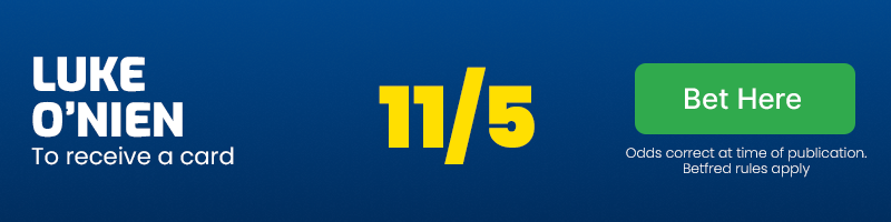 Luke o'nien to receive a card at 11/5