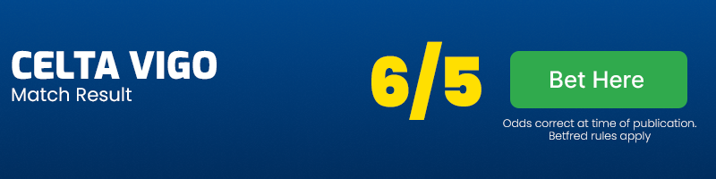 Celta vigo to win at 6-5