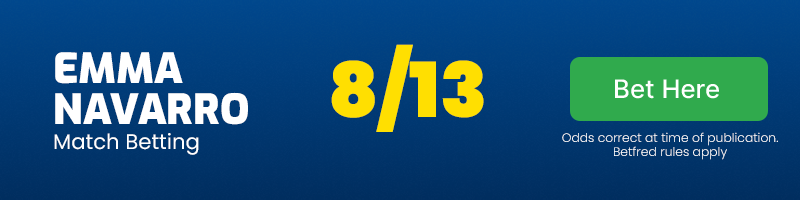 Emma navarro to beat marta kostyuk @ 8-13