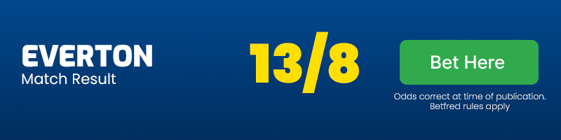 Everton to win at 13-8