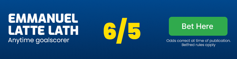 Latte lath anytime goalscorer at 6/5