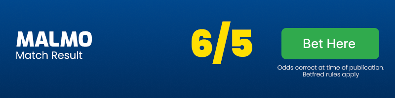 Malmo to win at 6-5
