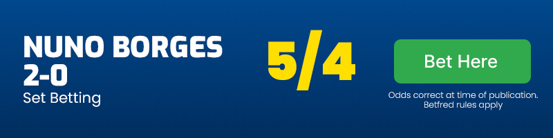 Nuno borges 2-0 at 5-4