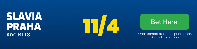 Slavia praha and btts at 11/4