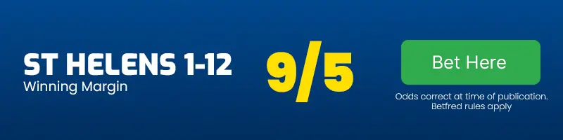 St helens to beat salford red devils by 1-12 points at 9-5