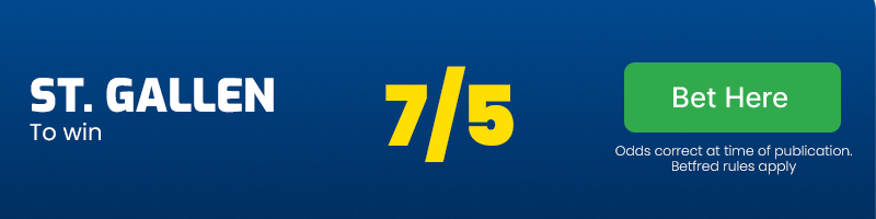 St. Gallen to win at 7/5