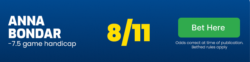 Anna bondar -7. 5 game handicap