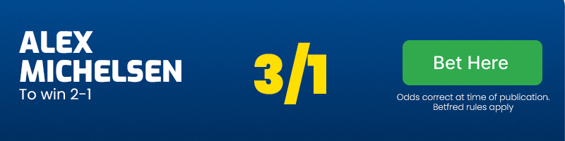 Michelsen to win 2-1 at 3/1