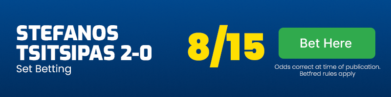 Tsitsipas 2-0 at 8-15