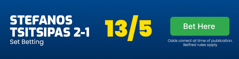 Tsitsipas 2-1 at 13-5