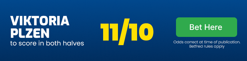 Viktoria plzen to score in both halves at 11-10