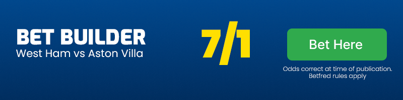 West ham vs villa bb at 7-1