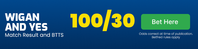 Wigan and btts at 100-30